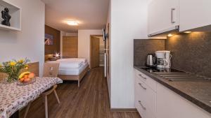 Kuchyň nebo kuchyňský kout v ubytování Appartement Treffpunkt