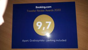 Certyfikat, podpis lub inny dokument wystawiony w obiekcie Apart. Grabiszyńska - parking included