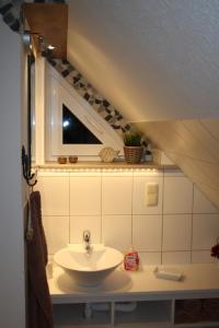 Koupelna v ubytování Ferienwohnung Elbkoje