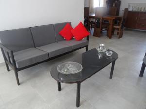 Area soggiorno di Amssler Beach Stay