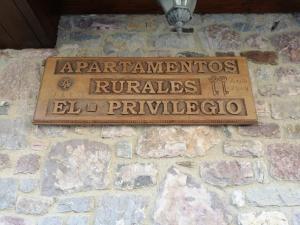 Certifikát, hodnocení, plakát nebo jiný dokument vystavený v ubytování APARTAMENTOS RURALES EL PRIVILEGIO