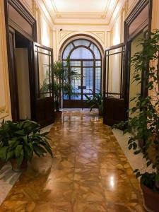 ローマにあるAndromedaの鉢植えの廊下