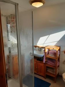 Postel nebo postele na pokoji v ubytování Ferienhaus Kerstin