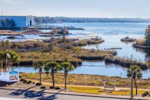 an aerial view of a river with palm trees at Holiday Inn Express & Suites Niceville - Eglin Area, an IHG Hotel in Niceville