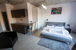Postel nebo postele na pokoji v ubytování Exclusive penzion Viva Residence