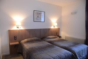 Postel nebo postele na pokoji v ubytování Hôtel du Lion