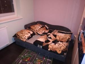 Postel nebo postele na pokoji v ubytování Apartman Klaudius