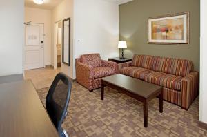 Ein Sitzbereich in der Unterkunft Holiday Inn Express Topeka North, an IHG Hotel