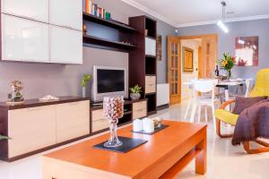 Televízia a/alebo spoločenská miestnosť v ubytovaní Residencial Vicaño VUT-PO-03856