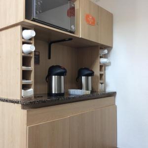Kuchyň nebo kuchyňský kout v ubytování Hotel Hi! Queretaro