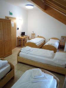 A bed or beds in a room at Taxus Hostel