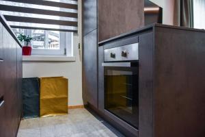 Η κουζίνα ή μικρή κουζίνα στο Apt Ulli - Haus Ivo