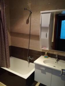a bathroom with a shower and a sink at Moderne & fabuleux appart in Tunis +7 photos