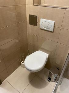 Koupelna v ubytování Apartmány Míra