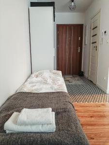 Posteľ alebo postele v izbe v ubytovaní ForRest Apartment Krynica