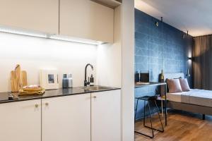 Nhà bếp/bếp nhỏ tại ipartment Frankfurt Airport