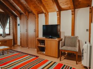 TV a/nebo společenská místnost v ubytování Hotel Argjiro