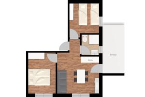 a floor plan of a building at Apartments ALPsmart in Oetz