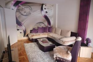 Apartman Aleksandar tesisinde bir oturma alanı