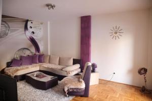 Apartman Aleksandar tesisinde bir oturma alanı