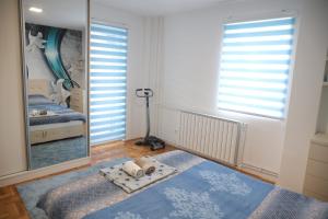 Apartman Aleksandar tesisinde bir odada yatak veya yataklar