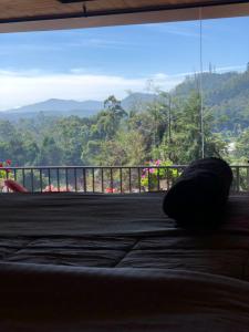 a view of a mountain view from a balcony at Pigeons Nest in Nuwara Eliya