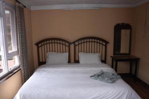 Ένα ή περισσότερα κρεβάτια σε δωμάτιο στο Beehive Hostel Kathmandu