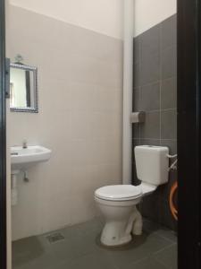 Hazz Homestay Alor Setar في ألور سيتار: حمام مع مرحاض ومغسلة