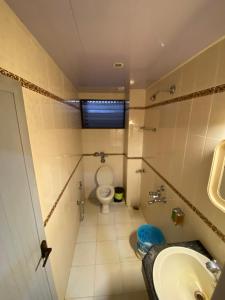 a bathroom with a toilet and a sink at HOTEL VENUS in Ooty