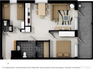 Půdorys ubytování Levillas Tunturinlaita Apartments