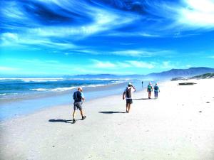 a group of people walking on the beach at Bellamente Sirene in Gansbaai