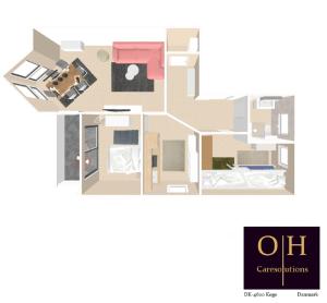 a drawing of a floor plan of a house at Kleine Harzzeit in Hahnenklee-Bockswiese