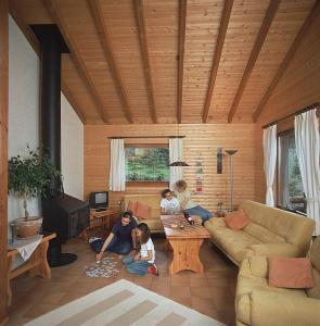 Posezení v ubytování Haus 1 - Typ B (Blockhaus)