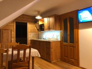 Kuchnia lub aneks kuchenny w obiekcie Apartamenty pokoje Nad Potokiem