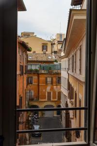 a view of an alley from a window at Il Campo Marzio in Rome