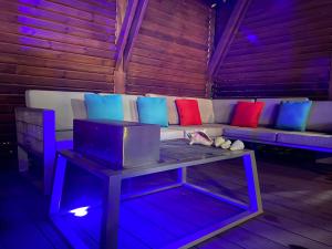 Posezení v ubytování Villa de L'anse - bas de villa