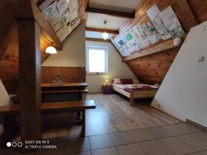Łóżko lub łóżka w pokoju w obiekcie Apartament-studio, pokoje u Lucy