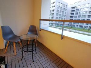 Balkón nebo terasa v ubytování Prima Family Apartments