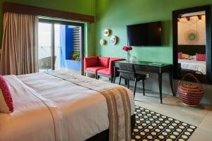 Postel nebo postele na pokoji v ubytování Hotel Luxury Patio Azul