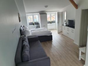 TV a/nebo společenská místnost v ubytování Altstadtpension Rostock + 37 fotografií