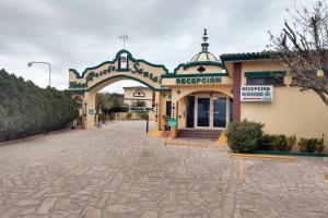 Fasaden eller entrén till Hotel Posada Santa Fe