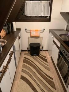 Kuchyň nebo kuchyňský kout v ubytování Natur Pur - Waldurlaub im Tiny House