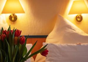 Postel nebo postele na pokoji v ubytování Hotel Morjan