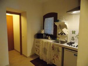 uma cozinha com um lavatório e uma bancada em La Casa di Sonia Apartment em Veneza