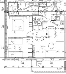 Půdorys ubytování Levin Kunkku, Apartment B7