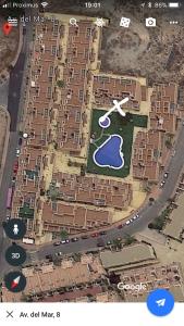 a map of a city with a plane on it at Miramar Marina de Marina Golf in Mojácar