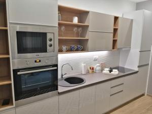 Kuchyň nebo kuchyňský kout v ubytování Stefan Lux Apartment