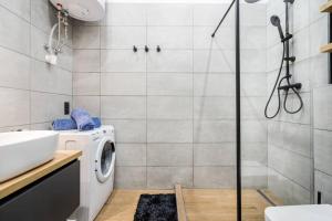Kúpeľňa v ubytovaní Luxury Pilvax Studio + 37 fotografií