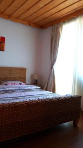 a bedroom with a bed and a window at Villa Frenkevi in Chepelare