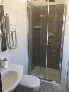 Koupelna v ubytování Piccolo Hotel Lamezia